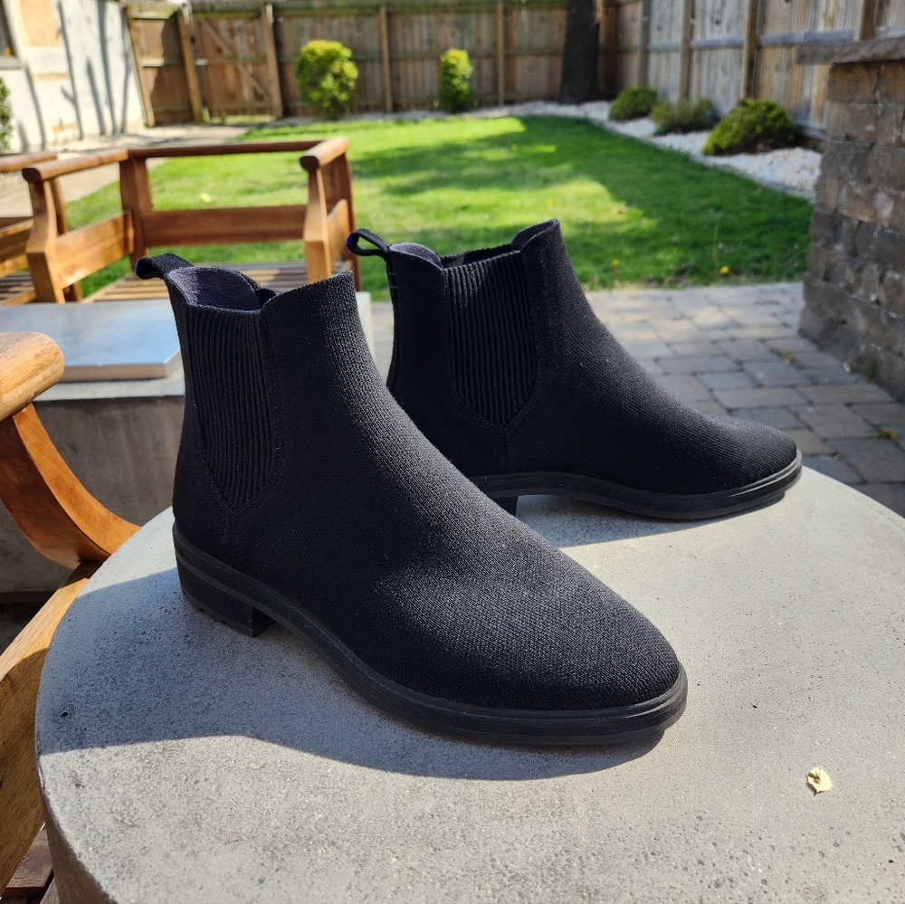 Rothy's Black Onyx Lug Boots WOMEN 9.5